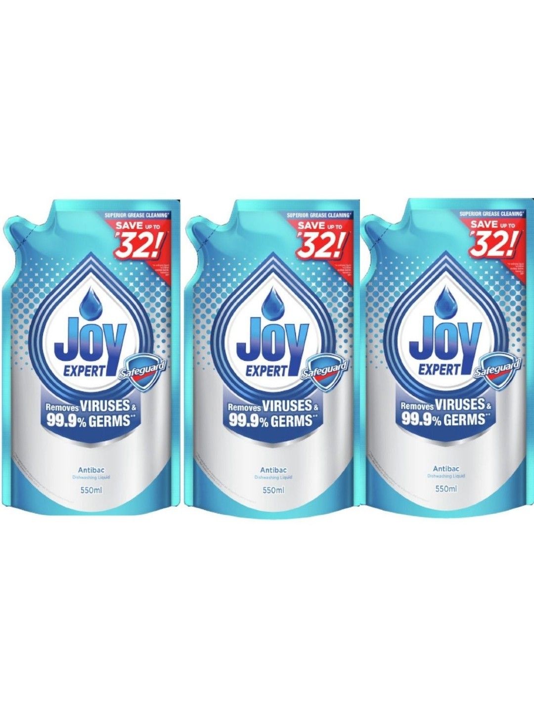 Joy Antibac Dishwashing Liquid Refill 3Pack (550m edamama